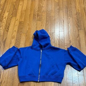 PrettyLittleThing Kids Royal Blue Zip-Up Hoodie